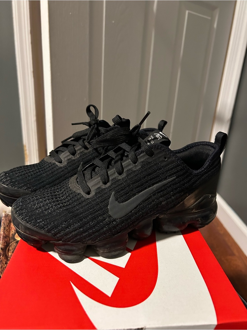 Nike Kids Black Knit VaporMax Style Sneakers